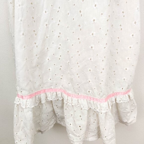 Candi Jones White Lace Shoulder Tie Peplum Midi Sundress XS - Picture 7 of 9